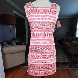 Zoe Ltd. NWT Ivory Pinl Coral Sequined Dress